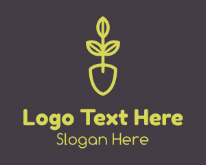 Sustainability - Green Seedling Shovel logo design