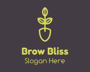 Green Seedling Shovel logo design