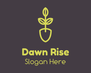 Green Seedling Shovel logo design