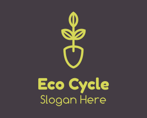Compost - Green Seedling Shovel logo design