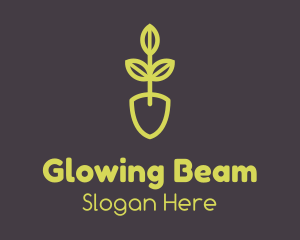 Green Seedling Shovel logo design