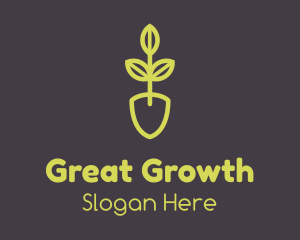 Green Seedling Shovel logo design