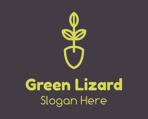 Green Seedling Shovel logo design