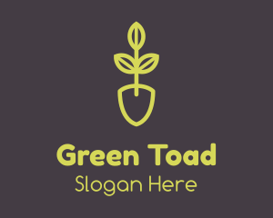 Green Seedling Shovel logo design