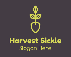 Green Seedling Shovel logo design