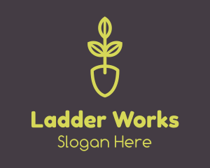 Green Seedling Shovel logo design