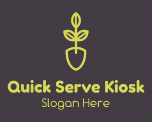 Green Seedling Shovel logo design