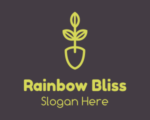 Green Seedling Shovel logo design