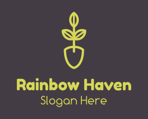 Green Seedling Shovel logo design