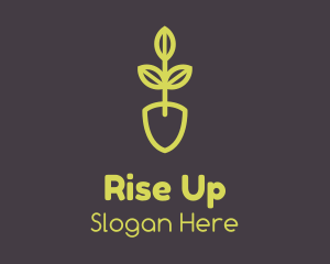 Green Seedling Shovel logo design