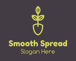 Green Seedling Shovel logo design