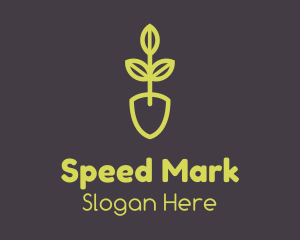 Green Seedling Shovel logo design