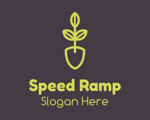 Green Seedling Shovel logo design