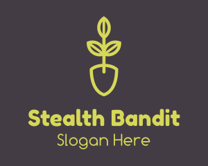 Green Seedling Shovel logo design