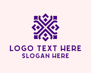 Florist - Square Floral Pattern logo design