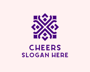 Square Floral Pattern  Logo