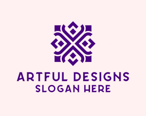 Square Floral Pattern  logo design