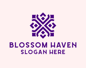 Floral - Square Floral Pattern logo design