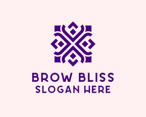 Square Floral Pattern  logo design