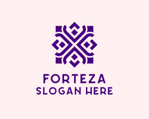 Square Floral Pattern  logo design