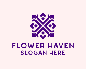 Square Floral Pattern  logo design