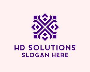 Square Floral Pattern  logo design