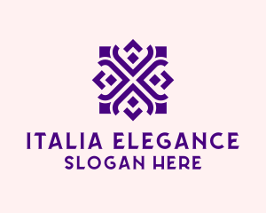 Square Floral Pattern  logo design