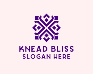 Square Floral Pattern  logo design