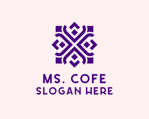 Square Floral Pattern  logo design