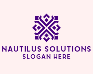 Square Floral Pattern  logo design