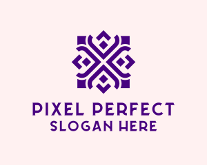 Square Floral Pattern  logo design