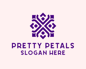 Square Floral Pattern  logo design