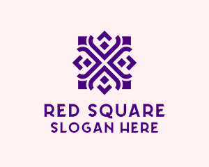 Square Floral Pattern  logo design