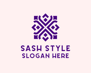 Square Floral Pattern  logo design