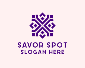 Square Floral Pattern  logo design