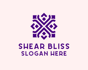 Square Floral Pattern  logo design