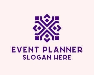 Square Floral Pattern  logo design