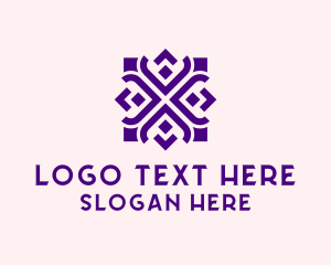 Square Floral Pattern  Logo