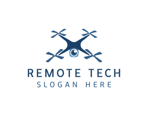 Remote - Drone Quadcopter Camera logo design