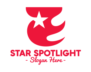 Patriotic Flaming Star logo design