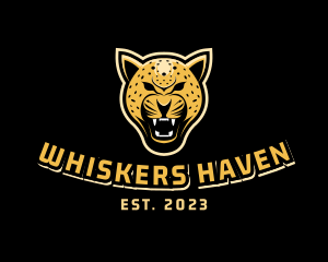 Whiskers - Wild Cheetah Cat logo design