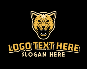 Jaguar - Angry Wild Cheetah Cat Gaming logo design