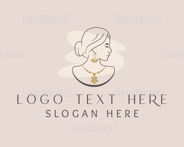 Fashion Woman Jewelry Logo