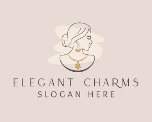 Fashion Woman Jewelry  logo design