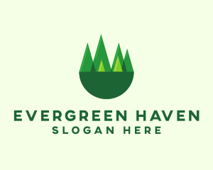 Forest - Modern Forest Trees logo design