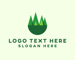 Modern Forest Trees Logo