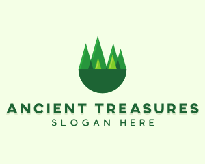 Modern Forest Trees logo design