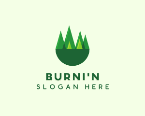 Modern Forest Trees logo design