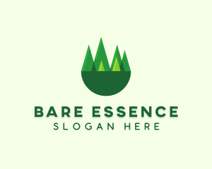 Modern Forest Trees logo design