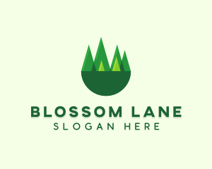 Modern Forest Trees logo design